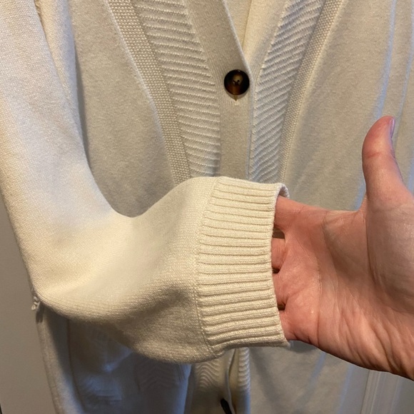 Toccin Long Cardigan Sweater Women XSmall Textured Oversized Slouchy Button Down - Picture 8 of 12